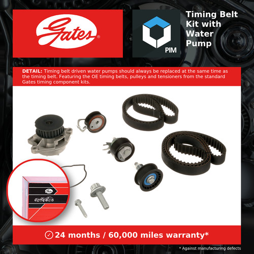 Timing belt water pump kit - belt,