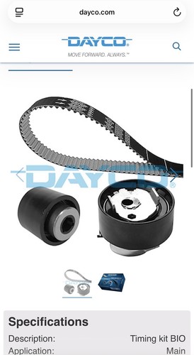 Dayco timing belt kit - dayco,