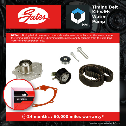 Timing belt water pump kit - belt,