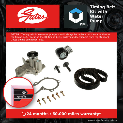 Timing belt water pump kit - belt,